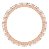 14K Rose 1 1/6 CTW Natural Diamond Eternity Band Size 6